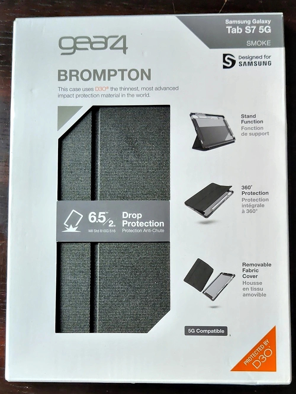 Gear4 Brompton Samsung Galaxy Tab S7 5G Case Smoke